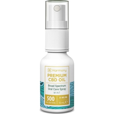 Harmony CBD olej ve spreji 500 mg Mäta 15 ml