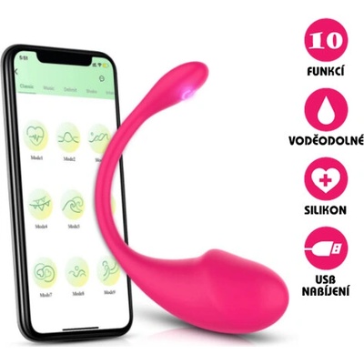 VšeNaSex.cz Bezdrátové vibrační vajíčko USB APP Control Egg