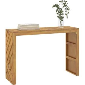 vidaXL Конзолна маса 110x35x75 см, масивно тиково дърво (4009314)