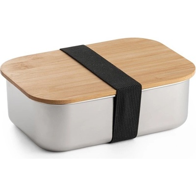 SHINO. Box na obed. Obedový box z nerezovej ocele s bambusovým uzáverom - Prírodná, 800 ml