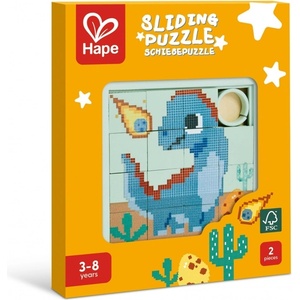 Hape Дървен плъзгащ се пъзел Hape - 16 части (H6622) - ozone