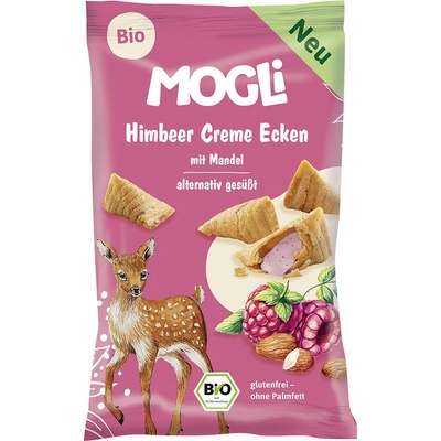 MOGLI Bio plněné malinové taštičky 3r+ 30 g