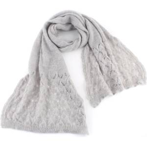  Дамски плетен шал Raffaello Bettini RB SC 021/17 45x210 cm, Светлосив