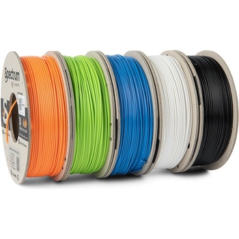 Spectrum 80747 3D филамент, Premium PLA, 1, 75mm, 5x250g, микс полярно бяло, тъмночерно, оранжев лъв, тихоокеанско синьо, зелен лайм (80747)