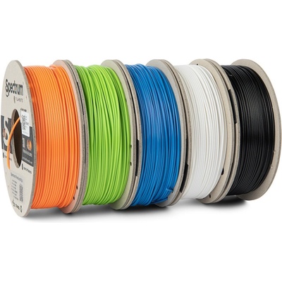 Spectrum 80747 3D филамент, Premium PLA, 1, 75mm, 5x250g, микс полярно бяло, тъмночерно, оранжев лъв, тихоокеанско синьо, зелен лайм (80747)