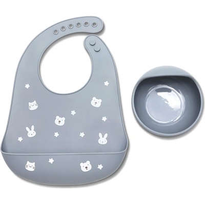 Lorelli Силиконов сет за хранене 2 части Lorelli, Grey (10230710003)