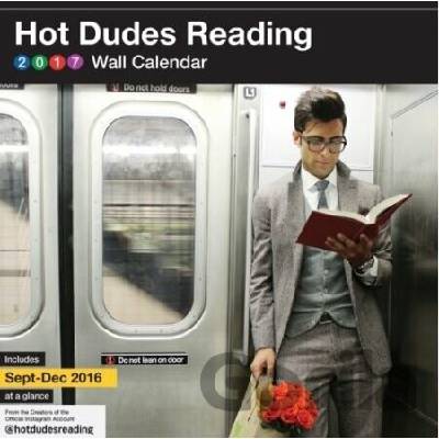 Chronicle Books Hot Dudes Reading Wall 2017