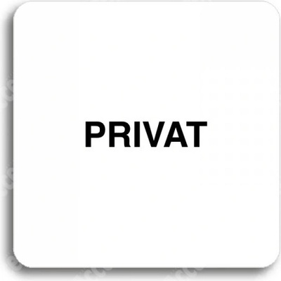 ACCEPT Piktogram privat - bílá tabulka - černý tisk bez rámečku
