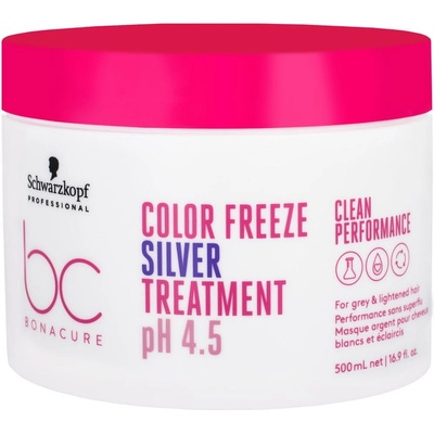 Schwarzkopf Bonacure Color Freeze Silver Treatment pH 4,5 Maska obnovovací maska pro barvené, šedivé a světlé vlasy 500 ml – Hledejceny.cz
