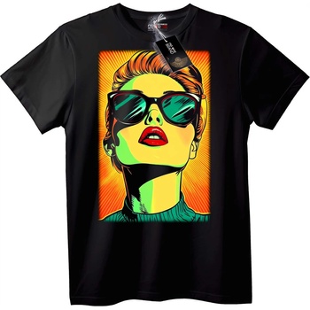 NOONEBRAND Тениска с поп арт жена - 2XL, Black