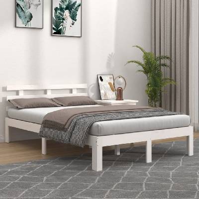 Nábytek XL 814750 Rám postele bílý masivní dřevo