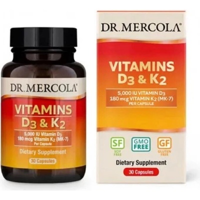 Dr. Mercola Vitamín D3 5000 IU + K2 30 kapsúl
