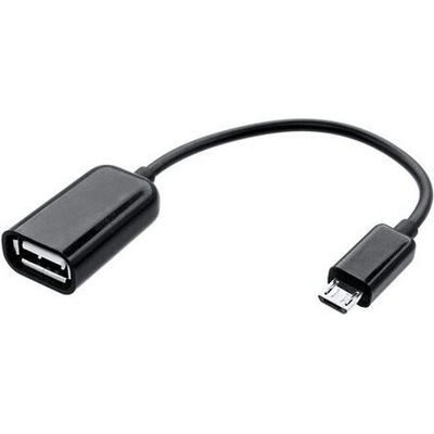OTG USB čierny adaptér s MicroUSB konektorom