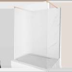 Mexen Kioto свободностояща душ кабина 140 x 200 cm, ивици 8 mm, четкана мед - 800-140-002-65-09 (800-140-002-65-09)