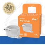 Club 3D Кабел Club 3D - CAC-3032 (USB-C, магнитен, PD3.1, 240W, 20Gbps, бял, M/M, 2 m) (CAC-3032)