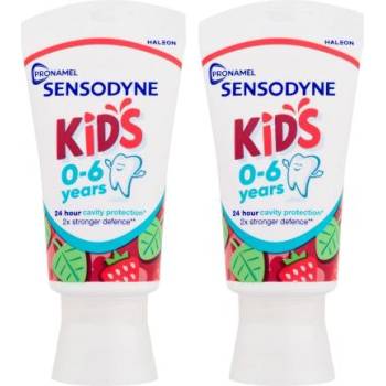 Sensodyne Pronamel Kids 0-6 Years Duo паста за зъби за защита на зъбния емайл и за здрави и силни зъби 2x50 ml