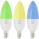 Immax NEO SMART sada 3x žiarovka LED E14 6W RGB+CCT barevná a biela, stmívatelná, WiFi 07716C