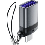 ACEFAST - Адаптер (J7) - с OTG функция, USB към Type-C, 10Gbps пренос на данни, бързо зареждане - метално сив
