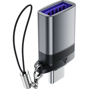 ACEFAST - Адаптер (J7) - с OTG функция, USB към Type-C, 10Gbps пренос на данни, бързо зареждане - метално сив
