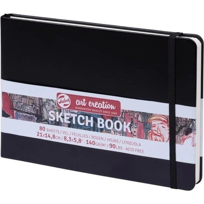 Talens Art Creation Sketch Book - skicák v černé tvrdé vazbě 21x14,8cm 80 listů 140 g