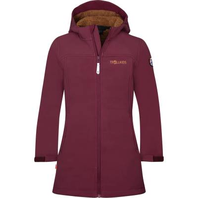 TROLLKIDS Детско софтшел яке Trollkids Girl's Kristiansand Coat Softshell jacket - Redwood / Caramel - размер 116 (EU) (703-3291-0613)