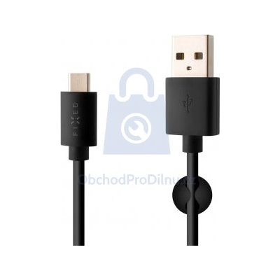 Datový a nabíjecí kabel FIXED s konektory USB/USB-C, USB 2.0 1 m, 15 W, bílý, balení 1 ks