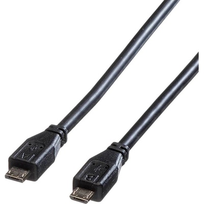 Roline 11.02.8753 USB 2.0 kabel microUSB A(M) - microUSB B(M), 1,8m, černý