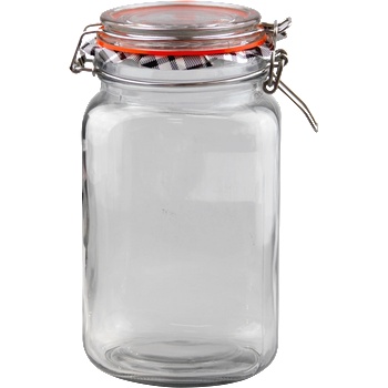 Bormioli rocco Квадратен буркан 3, 6lt с клипс (212135) (0103265)