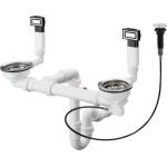 Hansgrohe Автоматичен сифон Hansgrohe D15-11 за двойна гранитна мивка (43932800) Мивка за вграждане