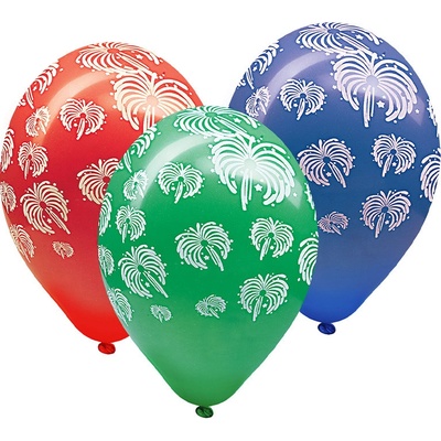 Wimex Nafukovací balónek Ohňostroj barevný mix Ø30cm `L`