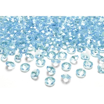 Konfety na stůl tyrkysové diamanty 12 mm