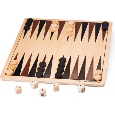 Bigjigs Toys Dřevěný backgammon