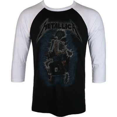 Tričko metal NNM Metallica ELECTRIC CHAIR Baseball černá bílá vícebarevná