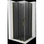 Mexen Velar Duo плъзгаща се душ кабина 100 x 100 см, графит, златна - 871-100-100-42-50 (871-100-100-42-50)