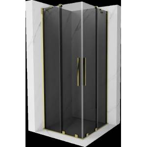 Mexen Velar Duo плъзгаща се душ кабина 100 x 100 см, графит, златна - 871-100-100-42-50 (871-100-100-42-50)