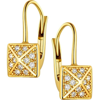 Zlaton Náušnice žluté zlato visací se zirkony 1.5cm 1.45g 000692408221