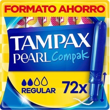 Tampax Compak Pearl Regular Tampony s aplikátorem 72 ks