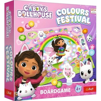 Trefl Настолна игра Gabby's Dollhouse: Colours Festival - Детска