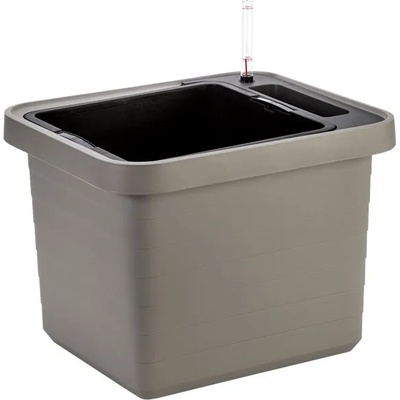 Plastia Саксия с напоителна система Berberis UNO таупе / Размери на продукт: 45х39х35