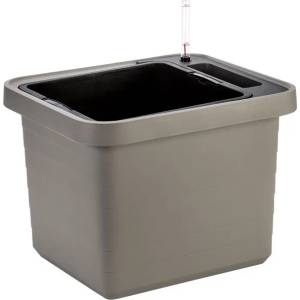 Plastia Саксия с напоителна система Berberis UNO таупе / Размери на продукт: 45х39х35