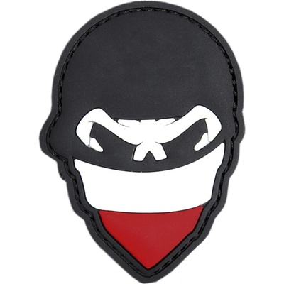 Gumová nášivka 101 Inc vlajka Polish Skull Balaclava - farebná