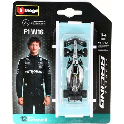 Bburago Mercedes-Benz AMG W16 F1 12 K.Antonelli 2025 1:64