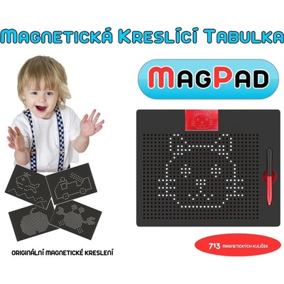 Magnetická kreslící tabulka MagPad - BIG 713 kuliček Černá