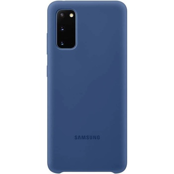 Samsung Silicone Cover Case EF-PG980TN - оригинален силиконов кейс за Samsung Galaxy S20 (тъмносин)