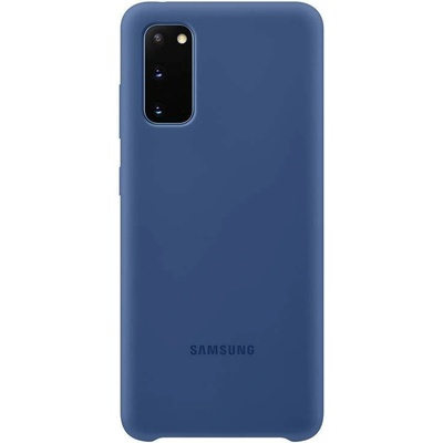 Samsung Silicone Cover Case EF-PG980TN - оригинален силиконов кейс за Samsung Galaxy S20 (тъмносин)