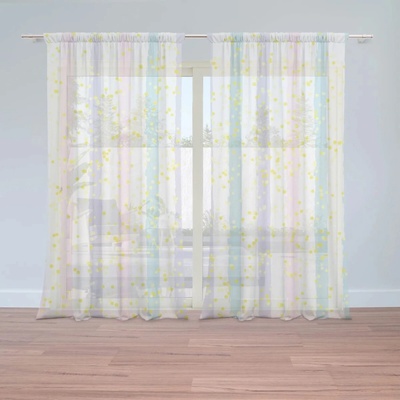 Sablio Záclony Pruhy a bodky štetcom: 2ks 150x250cm