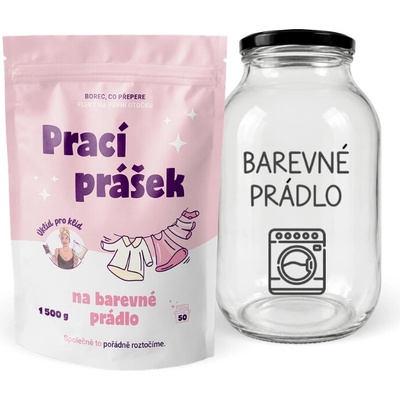 Úklid pro klid Color prací prášek 1,5 kg + sklenice 2 l