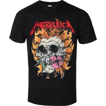 Image 1 of NNM Мъжка тениска Metallica - Flower Skull - Red Logo - Черна - RTMTLTSBFLOR