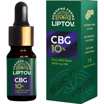 Konopná farma Liptov Konopný olej CBG 10% full spectrum 10 ml