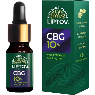 Konopná farma Liptov Konopný olej CBG 10% full spectrum 10 ml